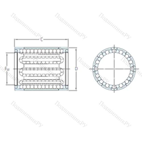 Подшипник шариковый линейный LBBR 40