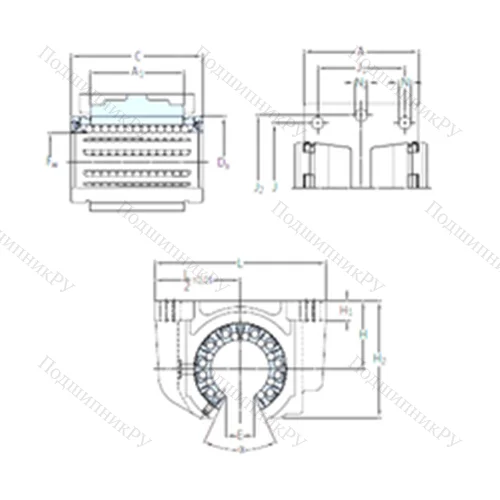 Подшипник шариковый линейный LUCT 20 BH