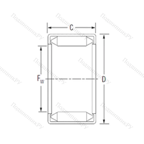 Подшипник игольчатый радиальный BHM 1725 от производителя  KOYO