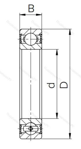 Шариковый однорядный подшипник 6-180205 АС17 ГОСТ 520 в Петрозаводске