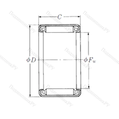 Подшипник игольчатый радиальный JH-87