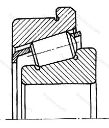 Подшипник  67511 (32211R) размер 55x100x26,75
