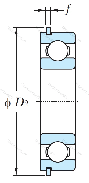 Однорядный шариковый подшипник 6313 NR C 3