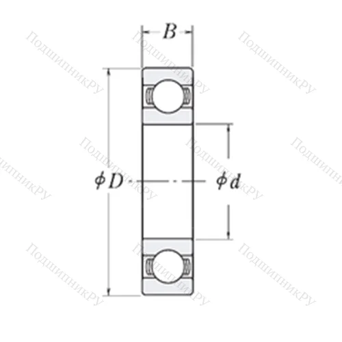 Подшипник шариковый радиальный XLJ 3.1/2