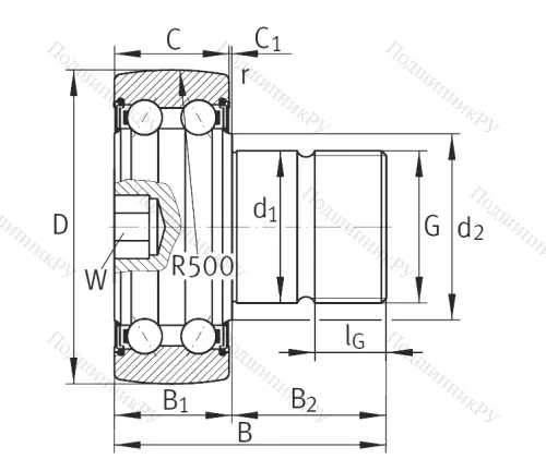 Подшипник KR 5206 2RS от производителя  INA