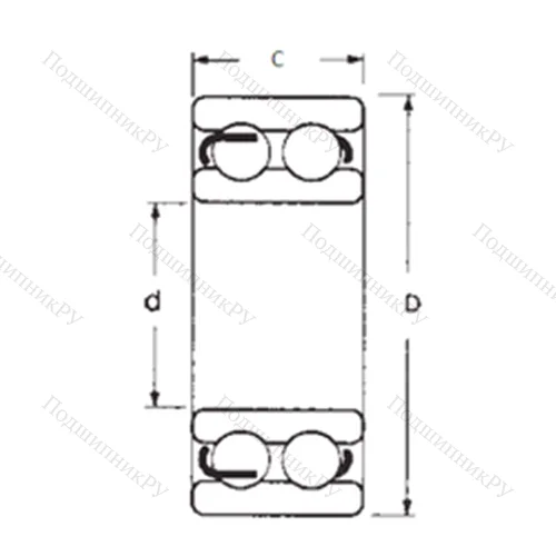 Подшипник шариковый радиальный 4300