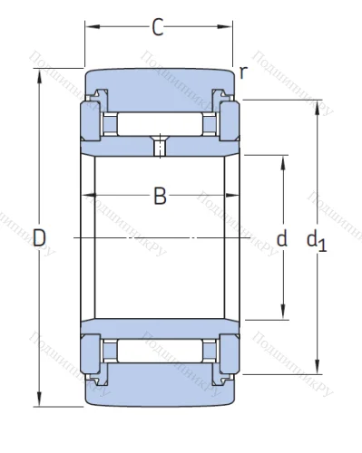Игольчатый подшипник NATR 15 PP A от производителя  SKF