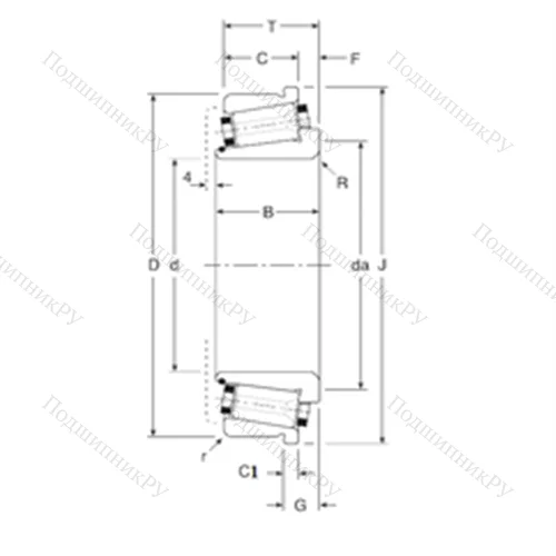 Подшипник роликовый радиально-упорный 130063X/130127C