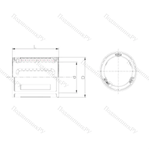Подшипник шариковый линейный CLB 25UU
