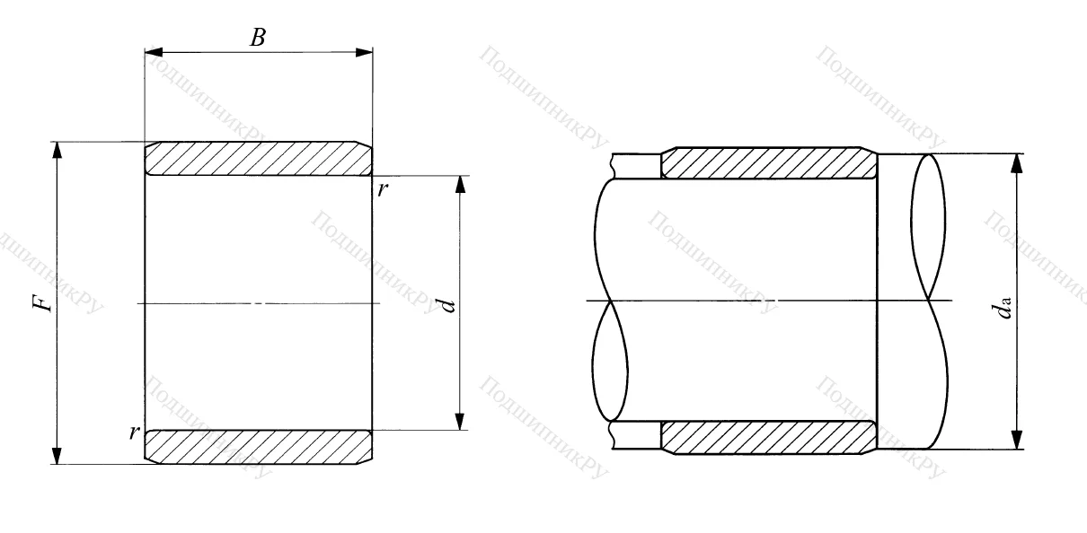 Игольчатый подшипник подшипник IRT 1222 (IKO)