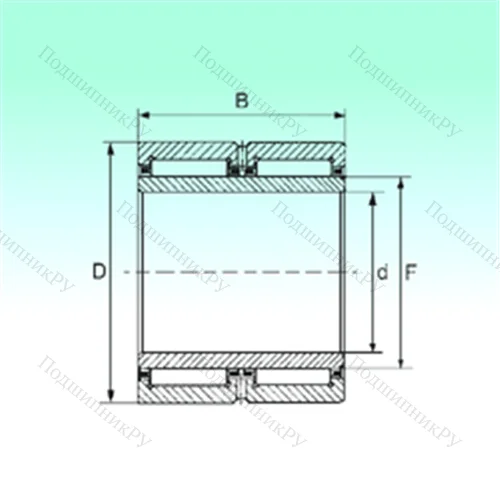 Подшипник игольчатый радиальный NA 6908 ZW от производителя  NBS