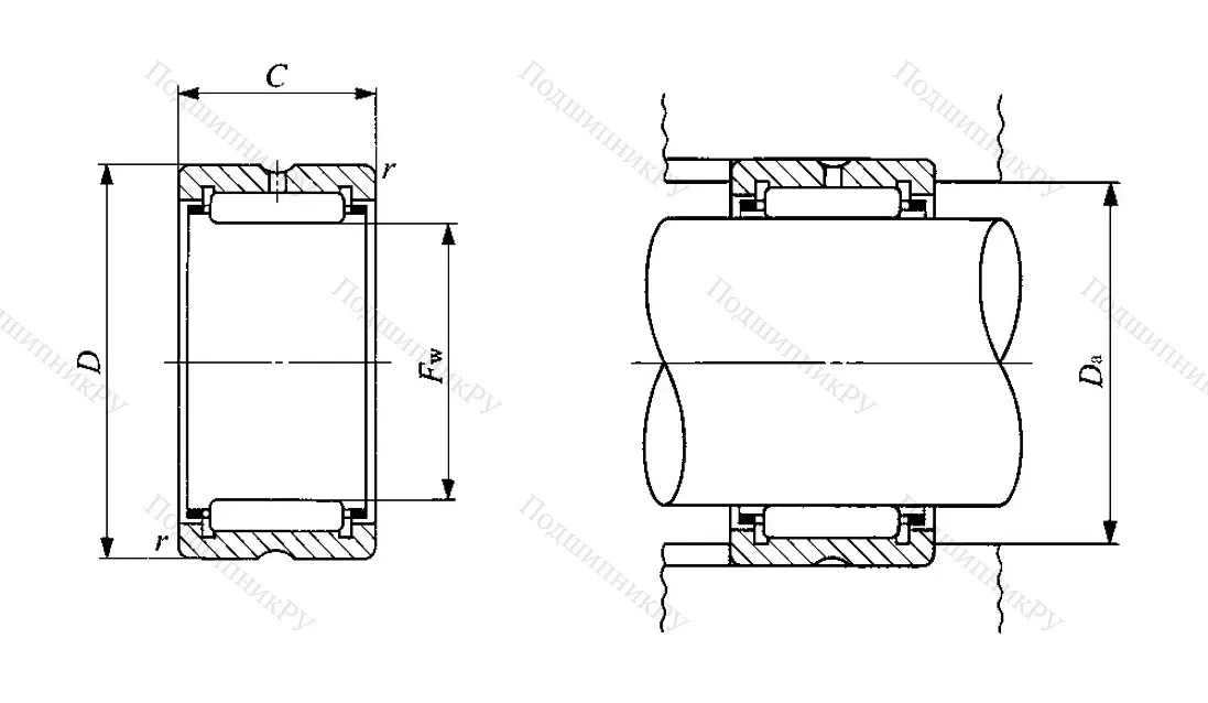 Игольчатый подшипник RNA 49/38