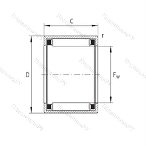 Подшипник игольчатый радиальный SCE 2012