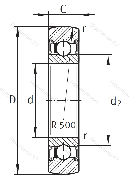 Подшипник LR 203 NPPU (ZEN)