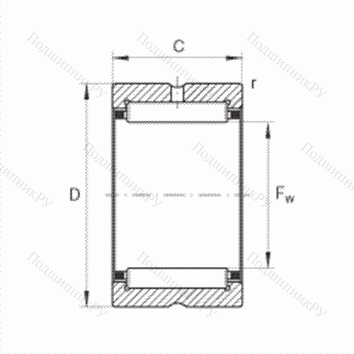 Подшипник роликовый игольчатый NK 21/16