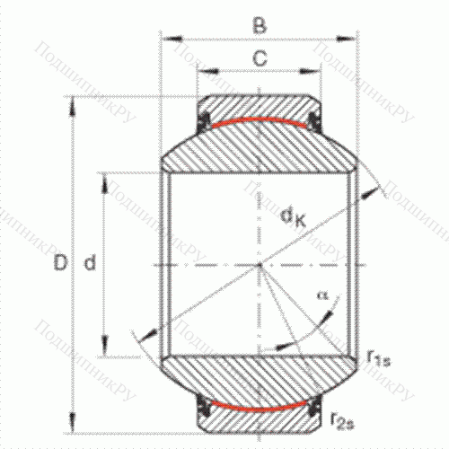 Подшипник шарнирный GE 30-FW-2RS