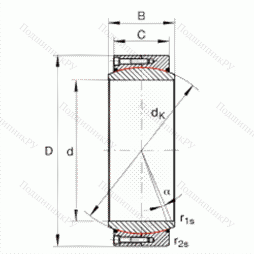 Подшипник шарнирный GE 850-DW-2RS 2